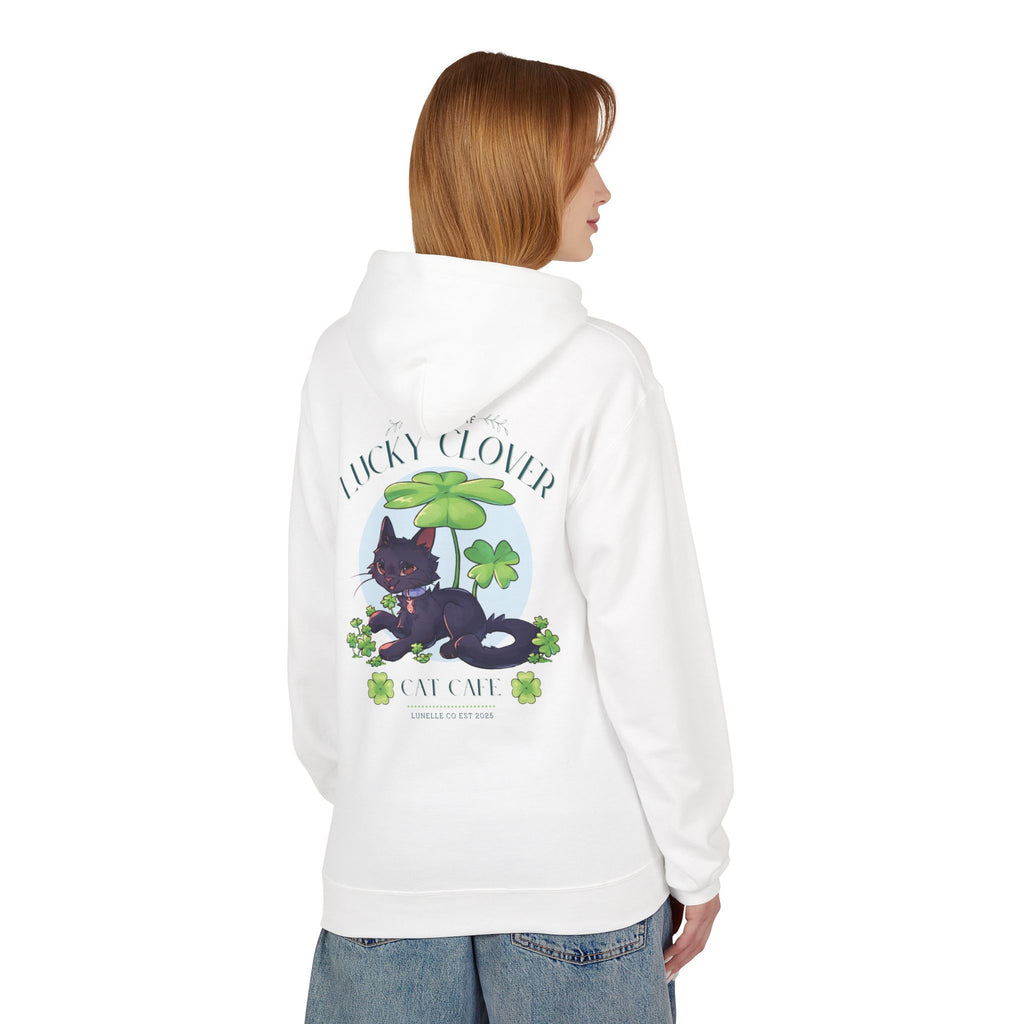 Lucky Clover Cat Cafe Unisex Hoodie